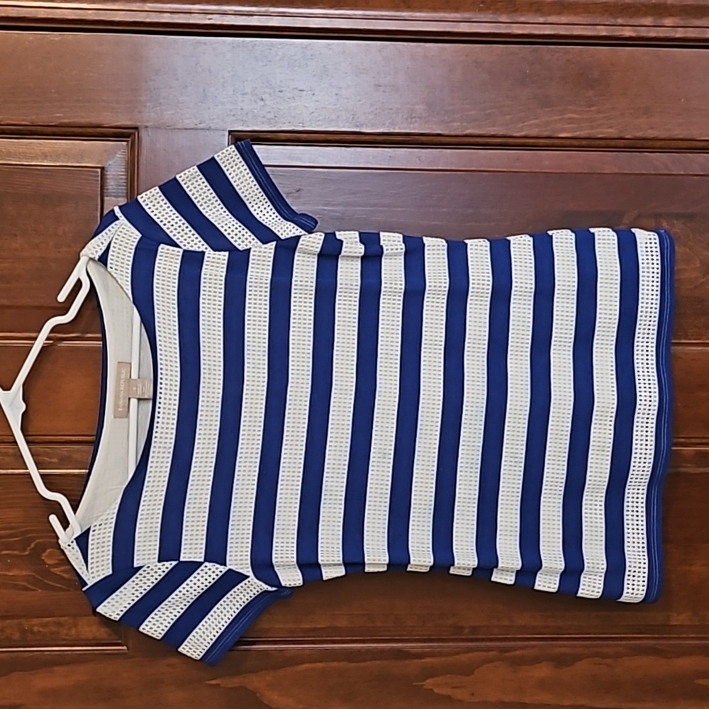 Banana Republic Eyelet Striped Tee